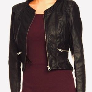 French Connection Black Leather Jacket